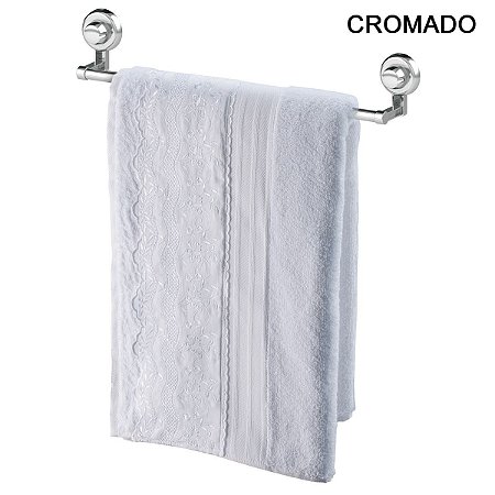 Toalheiro Porta Toalha 45cm Com Ventosas - Ref. 408bc, 408cr, 408nt