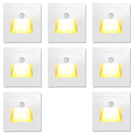 KIT 8 Balizador Lâmpada Luminária Sensor de Movimento CH234
