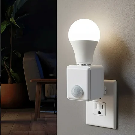 Sensor de Movimento Presença Soquete Bocal Base Lâmpada Tomada E27 - CH290