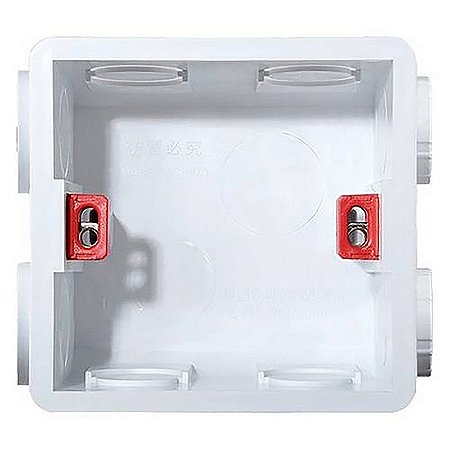 Caixa De Luz Embutir Tomada Interruptor Balizador Parede 86x86mm Padrão Europeu 2x2 Ch266