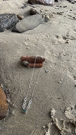 Colar em Prata com Turmalina Verde