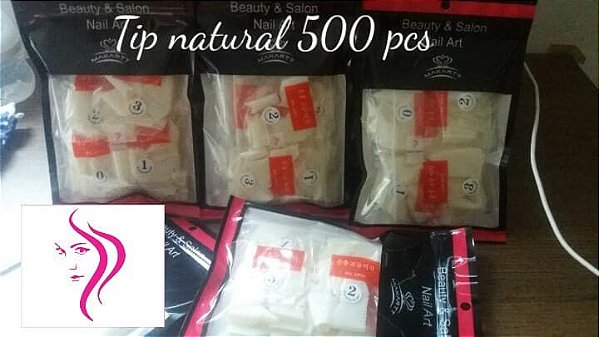 Unha Tip Natural Curvatura C 500 unid