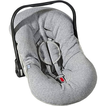 Capa Para Bebê Conforto Com Protetor De Cinto Basic Matelado Cinza 100% Algodão -  Batistela