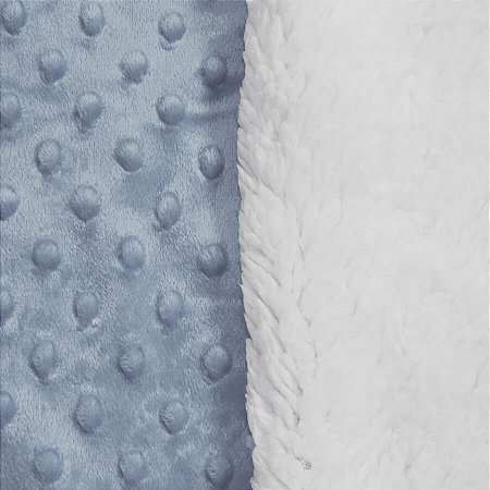 Cobertor Sherpam Dots Azul - Laço Bebê
