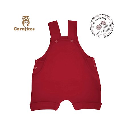 Banho De Sol Vermelho Tamanho P - 100% Algodão Egípcio - Corujitos
