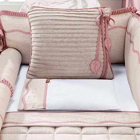 Kit Berço Linho Rose Com 9 Peças - Batistela