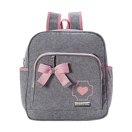 Mochila Maternidade Amor Cinza - Batistela