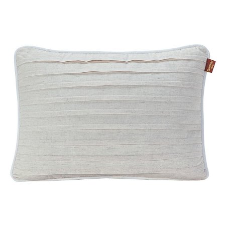Almofada Para Decoração Drapeada Linho Cinza 40x30 - Batistela