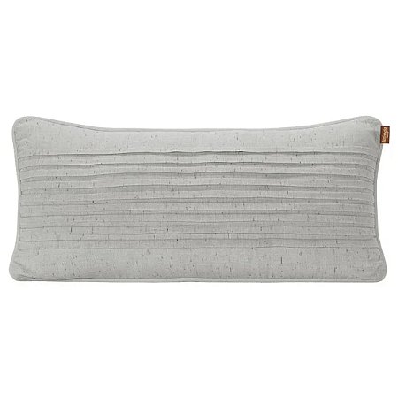 Almofada Para Decoração Drapeada Linho Cinza 55x25 - Batistela