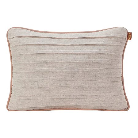 Almofada Para Decoração Drapeada Linho Rose 40x30 - Batistela