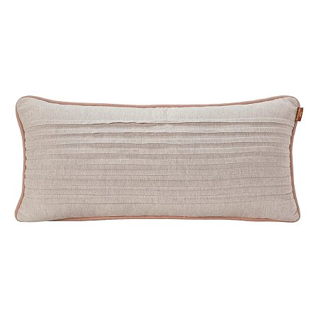 Almofada Para Decoração Drapeada Linho Rose 55x25 - Batistela