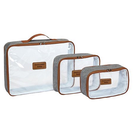 Organizador De Malas Chumbo e Visor Transparente 3 Peças - Batistela