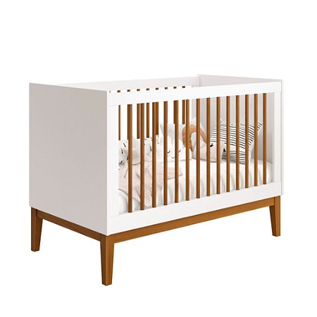 Berço Noah Wood Classic Branco Fosco - Reller