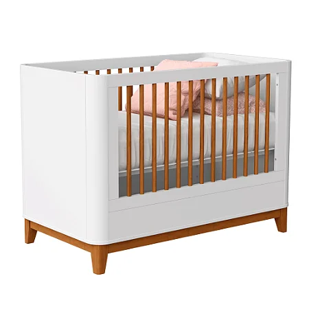 Berço Boom Plus Classic 2 em 1 Branco Fosco - Reller