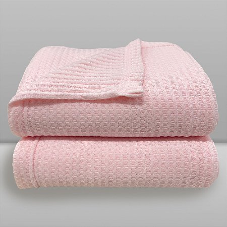 Manta Donna Termocelular Cubes Rosa Bebê - Laço Bebê