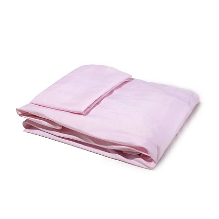 Jogo de Lencol com Elastico e Fronha 2 Pecas Rosa -  Nenem