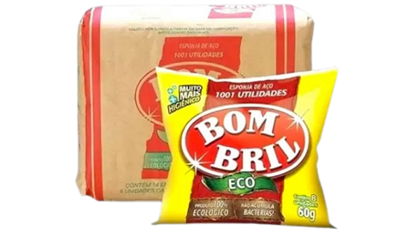 Lã de Aço Bombril (Fardo c/14 Pacotes)