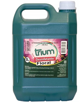 DESINFETANTE FLORAL - GALÃO 5 LTS - (CAIXA C/3 UNIDADES)