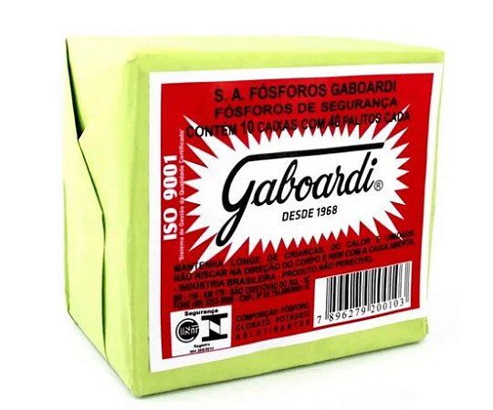 FÓSFORO GABOARDI (FARDINHO C/ 10 UNIDADES)