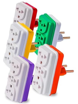 Adaptador de Tomada Benjamim (T) - (Cores Sortidos) - (c/10 Unidades)