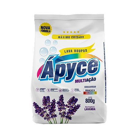 SABÃO EM PÓ APYCE BRANCO 800G LAVANDA