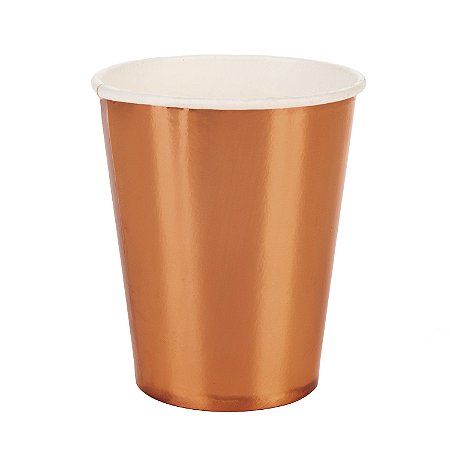Copo de papel liso bronze (10 un)