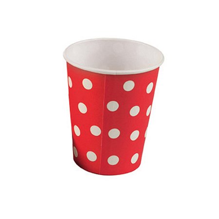 Copo de papel poás vermelho (10 un)