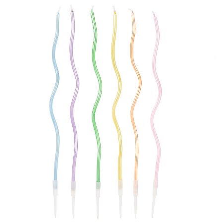 Vela espiral candy colors metalizada (06 und)