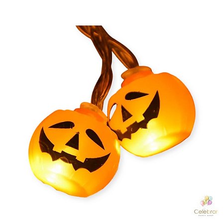 Abóbora halloween varal de led (01 un)