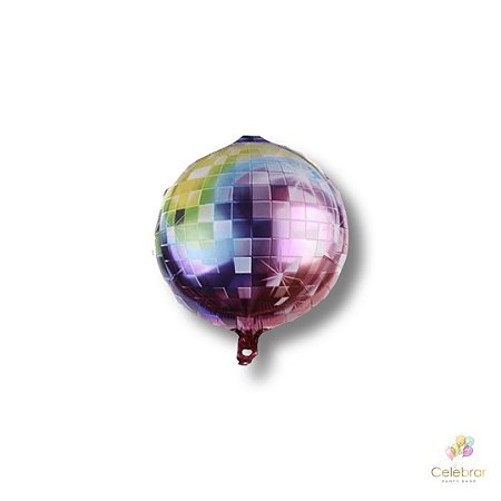 Balão redondo estampa disco ball (01 un)
