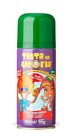 Tinta Spray Temporparia Para Cabelo Cor Vermleho 120ml