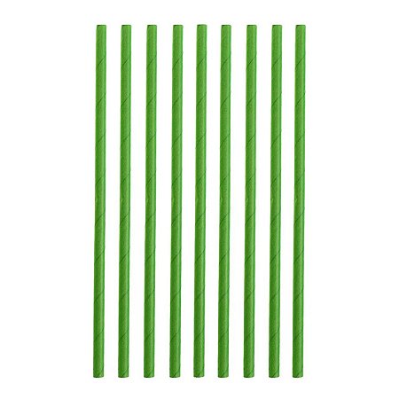 Canudo de papel verde (12 un)