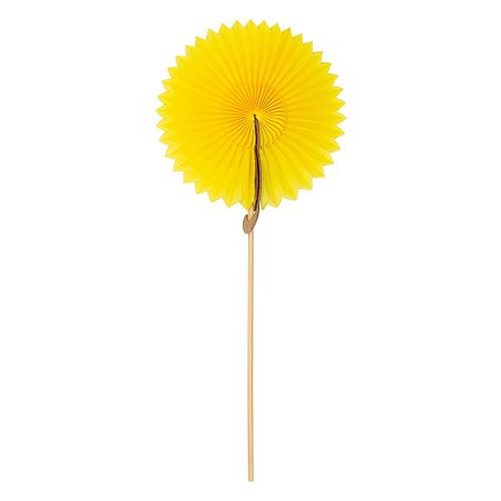 Leque flor de papel amarelo