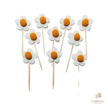 Toppers margaridas (10 unidades)