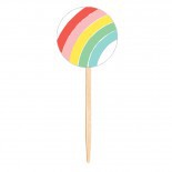 Toppers arco iris (10 unidades)