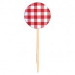 Toppers xadrez vermelho (10 unidades)