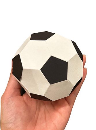 Bola de futebol 3D pequena (1 unidade)