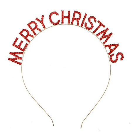 Tiara Merry Christmas vermelha