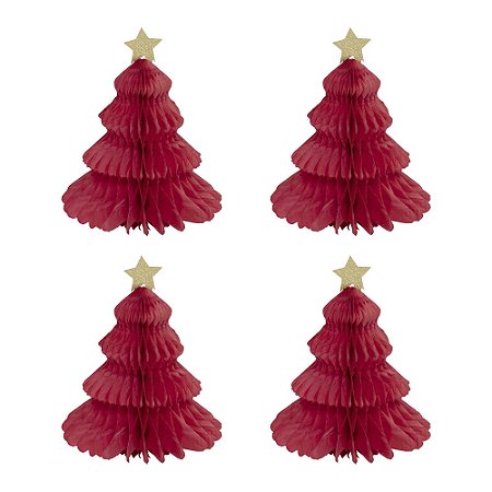 Árvore de natal P vermelha (2 unidades)
