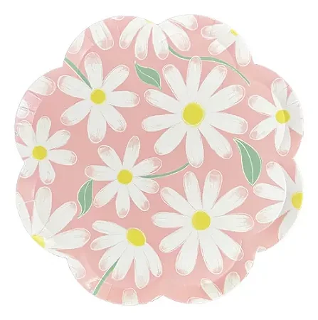 Prato de papel margarida (8 und)