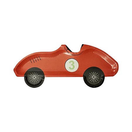 Prato de corrida vermelho (10un)