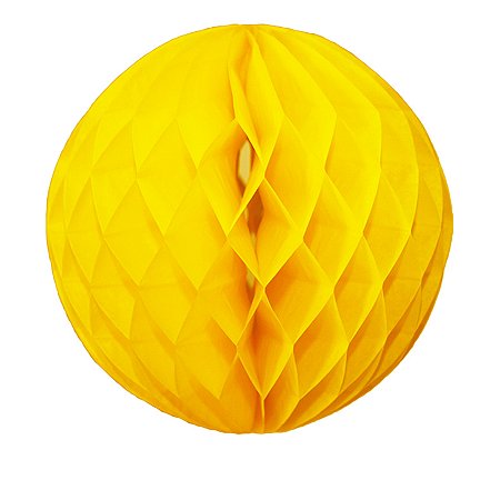 Globo papel de seda amarelo ouro 13cm