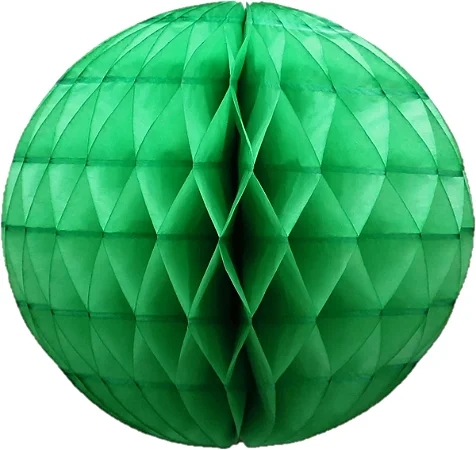 Globo de papel de seda verde bandeira 34cm