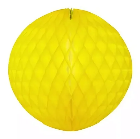 Globo de papel de seda amarelo claro 34cm