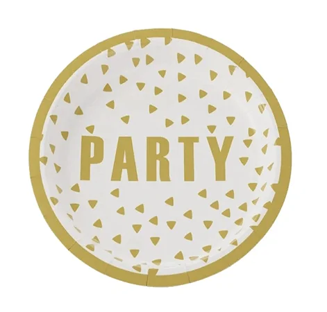 Prato de Papel Party Dourado (10un)