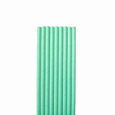 Canudo de papel verde água (12 un)
