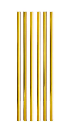 Canudo de papel dourado (15 unidades)