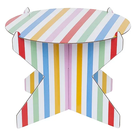 Mini boleira listra multicolorida