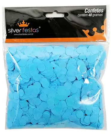 Confete redondo azul claro (40 gr)