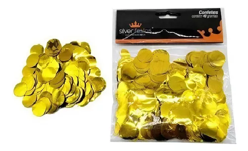 Confete redondo dourado (40 gr)